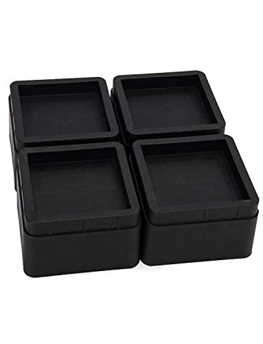 BTSD-home Bed Risers 2 or 4 Inch Heavy Duty Stackable Furniture Risers for Sofa Table Couch Chair Bed Raisers Blocks 4 Pack MultiWood