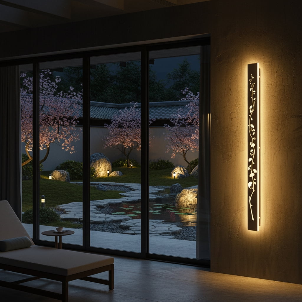 1 Pack 11.8inch-Black waterproof outdoor wall light, modern outdoor LED long wall light waterproof wall light, porch light, outdoor 3000K wall light, suitable for villas, courtyards, gardens, garages