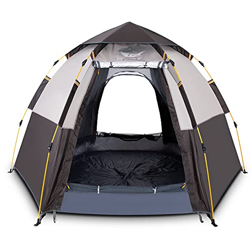 Hewolf Waterproof Instant Camping Tent - 2/3/4 Person Easy Quick Setup Dome Family Tents for Camping,Double Layer Flysheet Can be Used as Pop up Sun Shade