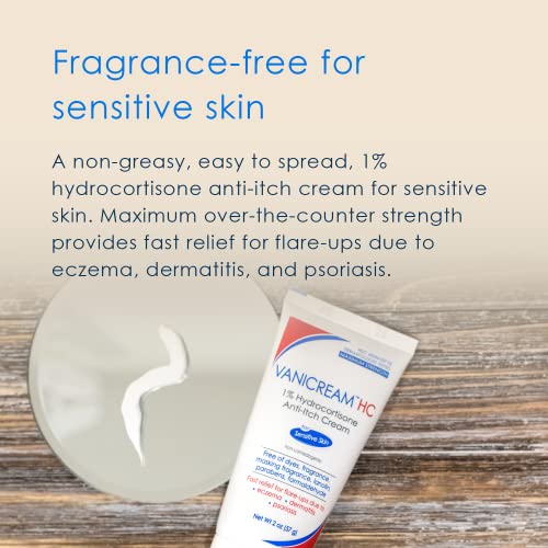 Vanicream 1% Hydrocortisone Anti-Itch Cream - 2 oz - Maximum OTC-Strength Formula for Sensitive Skin
