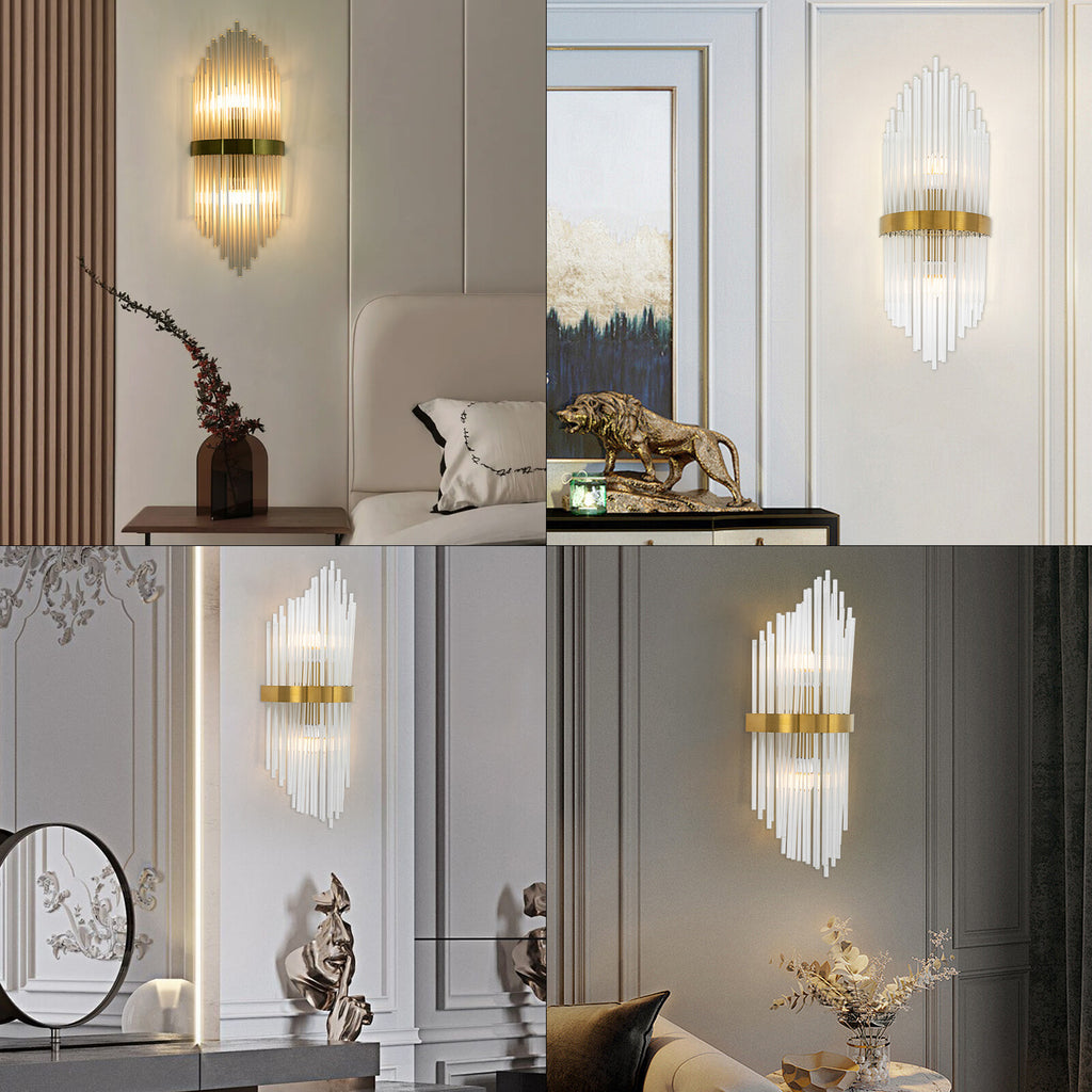 Modern Wall Mount Lamp Fixtures Hotel Restaurant Household Simple Crystal Light  110V 40W 21.25*9.05 in for The Kitchen, Hallway, Living Room