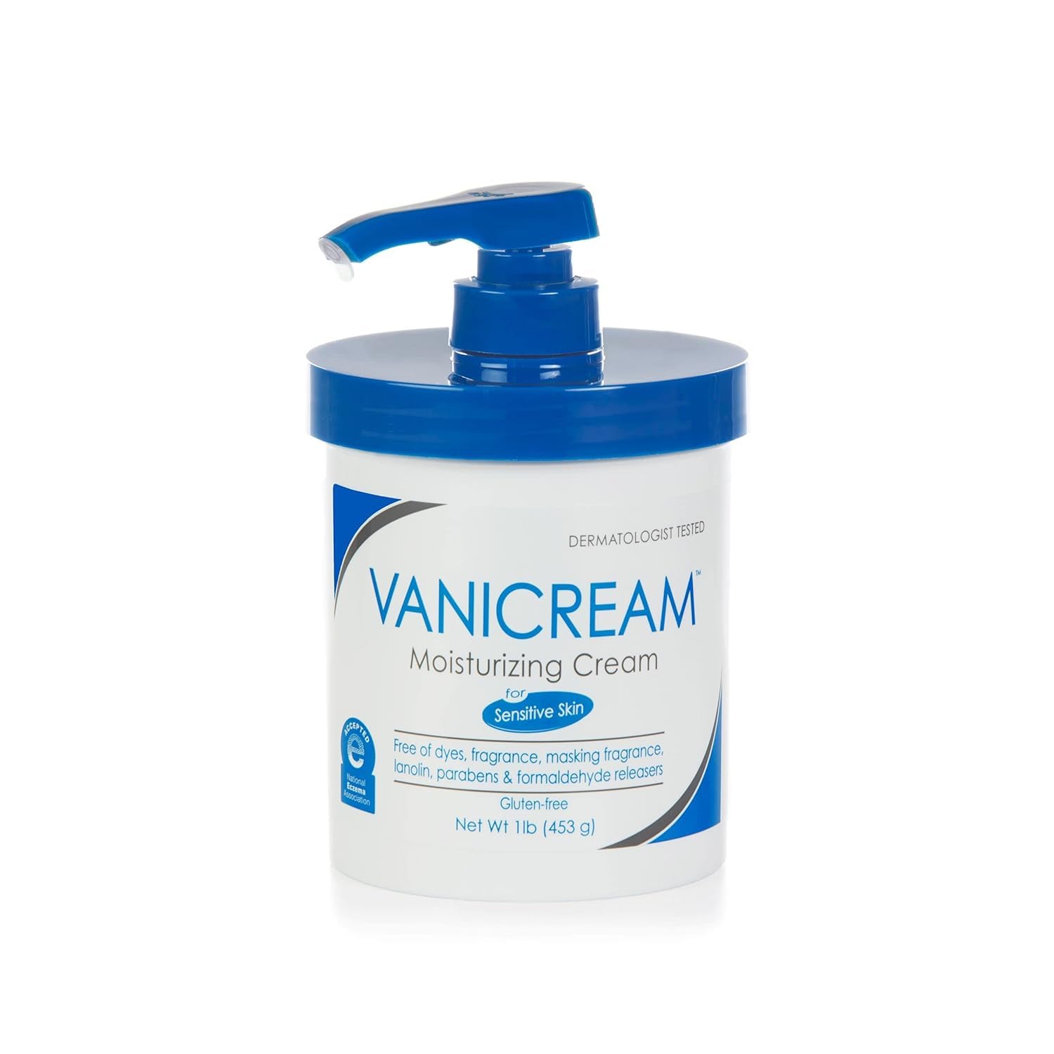 Vanicream Moisturizing Skin Cream with Pump Dispenser, Moisturizer for Those with Sensitive Skin - 16 fl oz pack of 1
