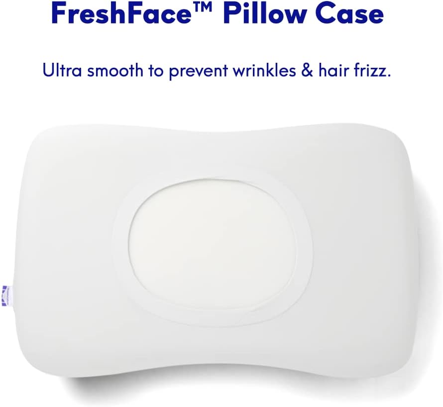 Cushion Lab Deep Sleep Pillow, Patented Ergonomic Contour Design for Side & Back Sleepers, Orthopedic Cervical Shape Gently Cradles Head & Provides Neck Support & Shoulder Pain Relief - Calm Grey