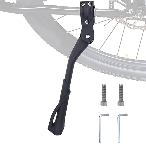 Bike Kickstand Adjustable for 26-29 Inch Aluminum Alloy Bicycle Kick Stands for Adult Bikes Black