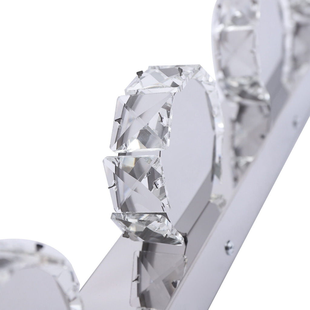 Modern LED Crystal Mirror Light Front Wall Lamp Bathroom Vanity Light Fixture for Bathroom, Mirror-front