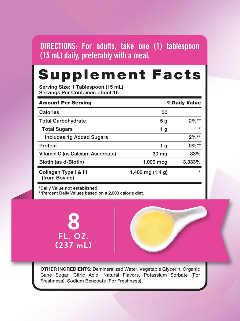 Nature's Truth Liquid Collagen | Berry Flavor | 8 oz | Non-GMO and Gluten Free Supplement
