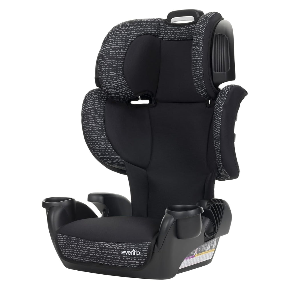 Evenflo Maestro Sport Harness Highback Booster Car Seat, 22 to 110 Lbs., Granite Gray, Polyester & GoTime LX Booster Car Seat (Chardon Black)