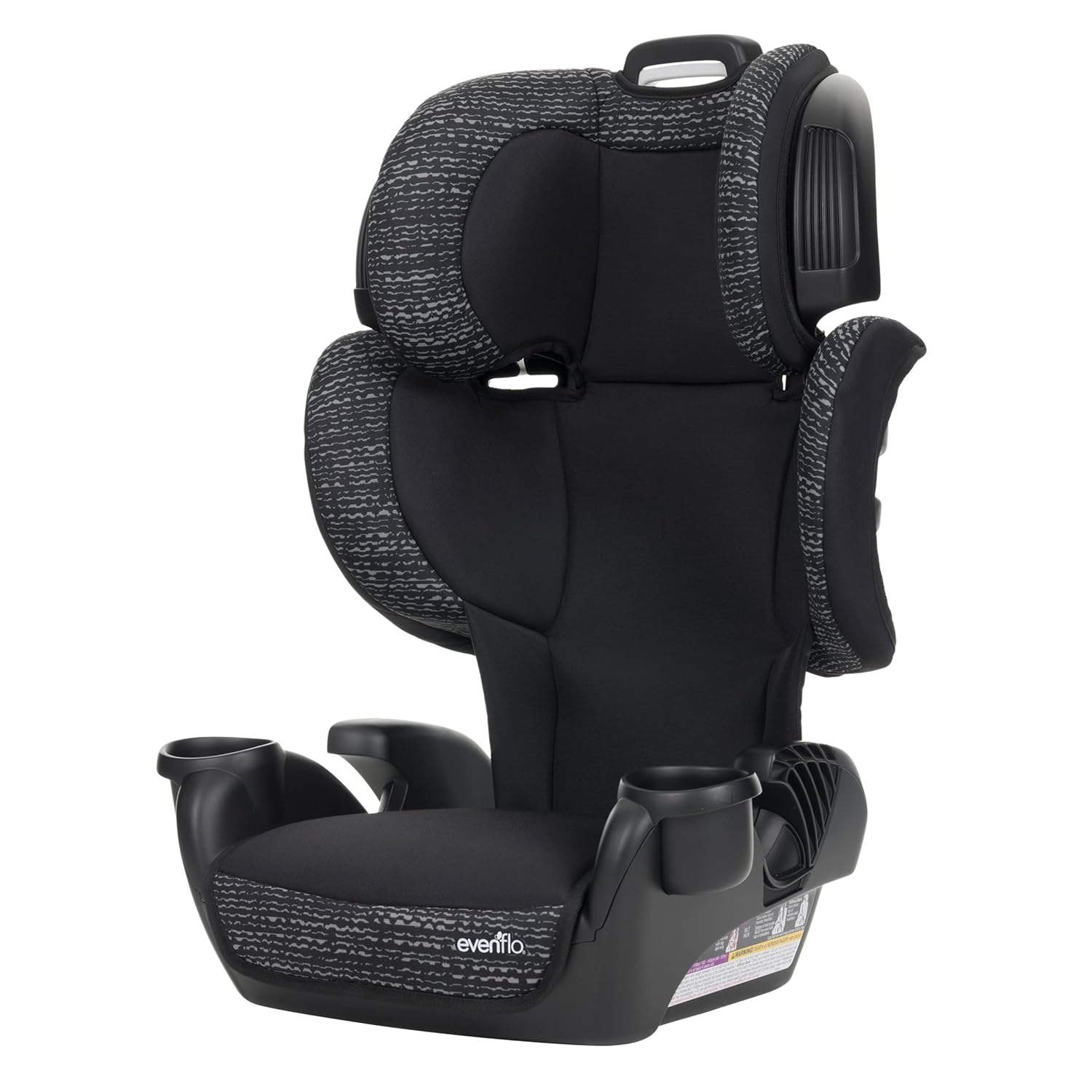 Evenflo Maestro Sport Harness Highback Booster Car Seat, 22 to 110 Lbs., Granite Gray, Polyester & GoTime LX Booster Car Seat (Chardon Black)