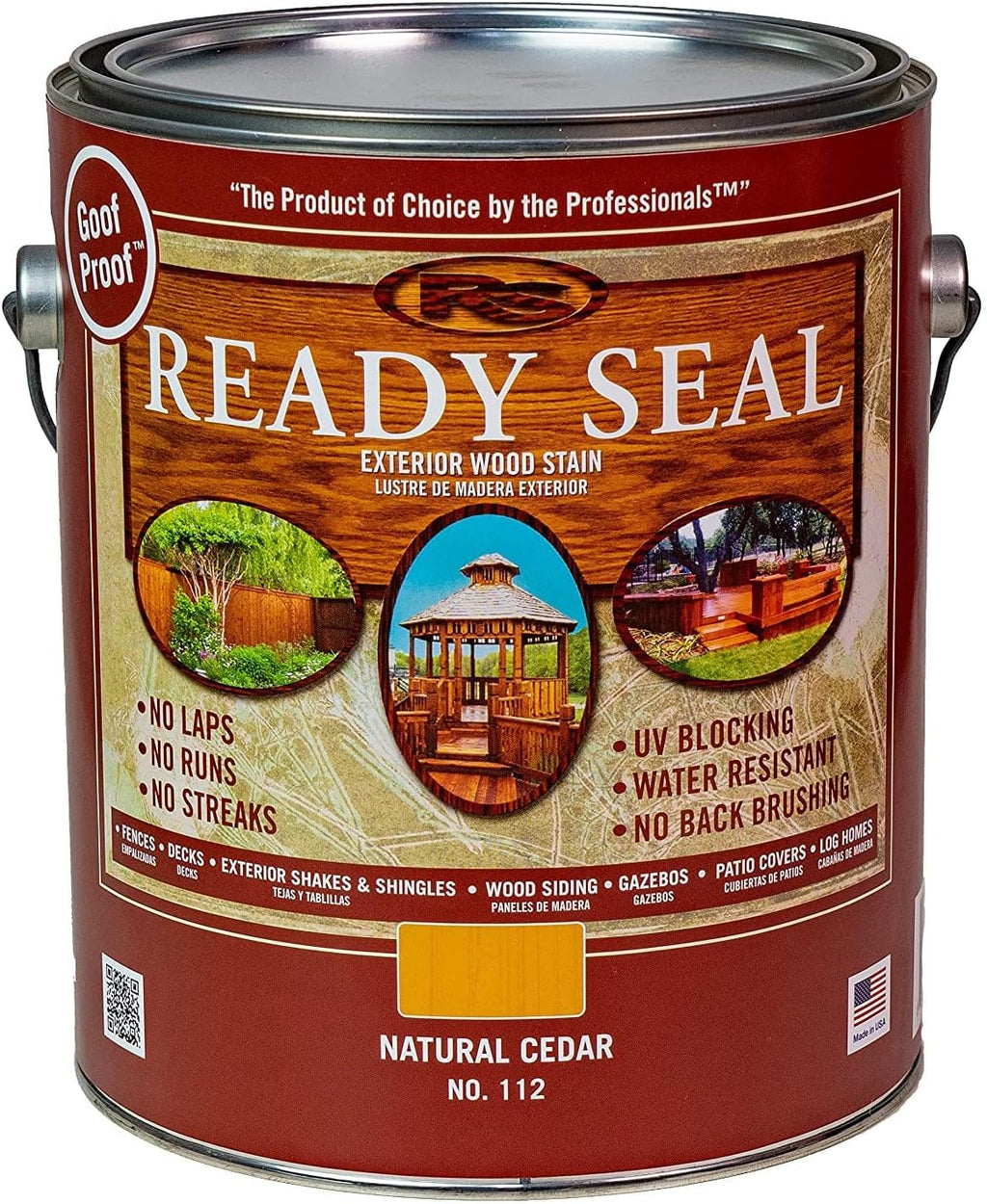 Ready Seal Exterior Stain and Sealer-1 gallon can (Natural Cedar 112)