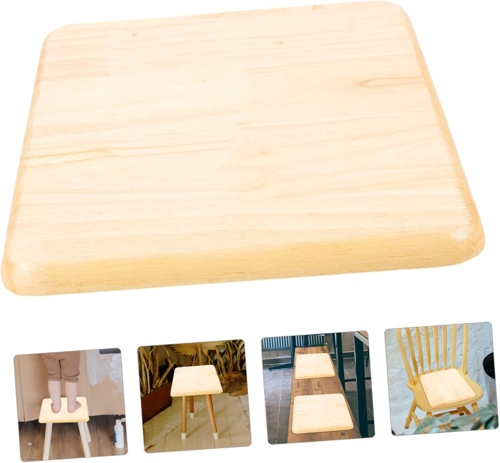 DOITOOL Square Stool Home Stool Seat Replacement Square Dining Table Stool Seat Replacement for Wooden Stool Square Wooden Chair Seat Replacement Wooden Stool Seat Solid Wood Frp