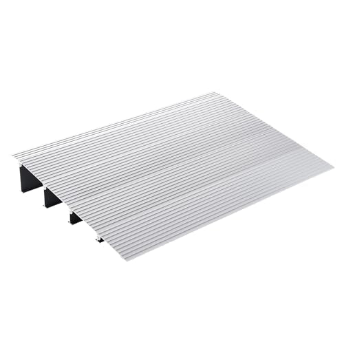 VEVOR Door Threshold Ramp, 6" Rise Door Ramp for Wheelchairs, Aluminum Threshold Ramp for Doorways Rated 800 lbs Load Capacity, Adjustable Threshold Ramp for Wheelchairs, Scooters, and Power Chairs