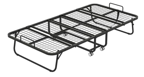 Folding Bed with Mattress 75" x 38" Rollaway Guest Bed Portable Foldable Bed for Adults with 5" Memory Foam Mattress Space-Saving Sturdy Metal Frame