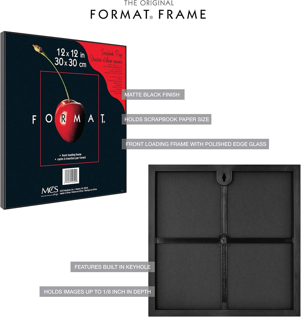 MCS Format Frame, Black, 12 x 12 in, Single