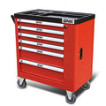 New Package DNA MOTORING 36" H X 30.5" W X 18"D Heavy Duty Lockable Slide Tool 6-Drawers Chest Rolling Tool Cart Cabinet with Keys (TOOLS-10002), Red