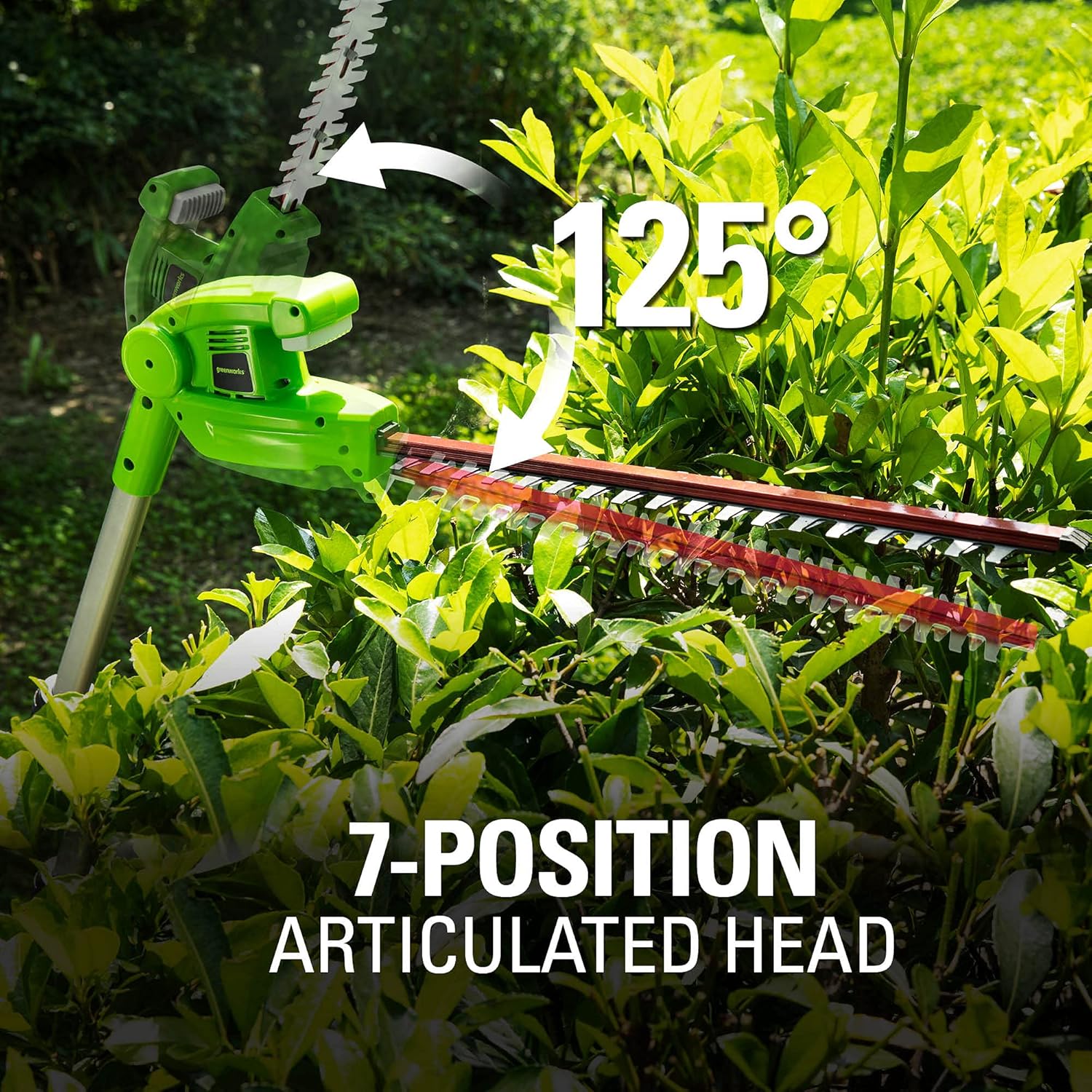 Greenworks 40V 20" Cordless Pole Hedge Trimmer, 2.0Ah Battery and Charger Included