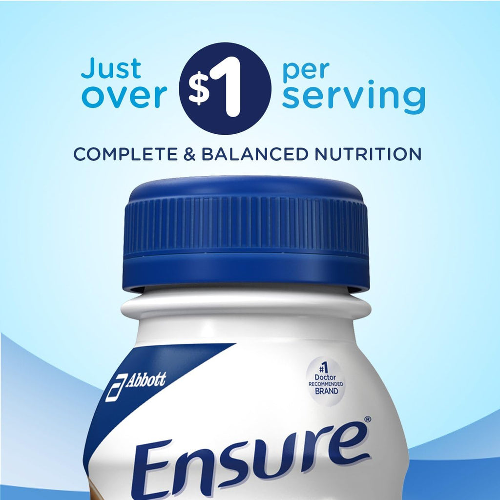 Ensure Plus Nutrition Shake with 13 grams of protein, Meal Replacement Shakes, Milk Chocolate, 8 fl oz, 16 count