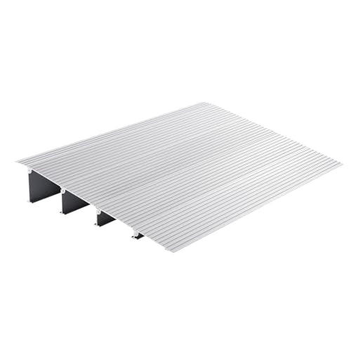 VEVOR Door Threshold Ramp, 6" Rise Door Ramp for Wheelchairs, Aluminum Threshold Ramp for Doorways Rated 800 lbs Load Capacity, Adjustable Threshold Ramp for Wheelchairs, Scooters, and Power Chairs
