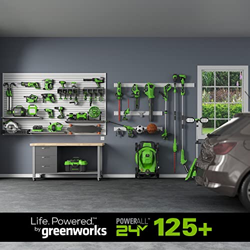 Greenworks 24V 12 inch String Trimmer, 2Ah USB Battery and Charger Included ST24B215