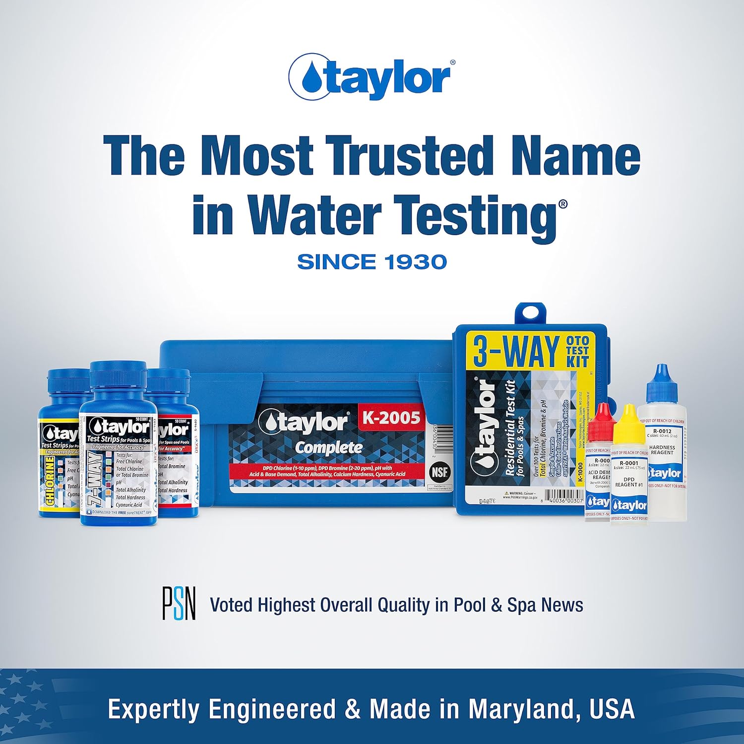 Taylor Service Complete Pool Water Test Kit K-2006C