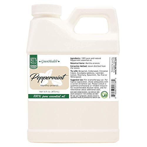 Pack of 2-16 fl oz - Peppermint Essential Oil - 100% uncut - GreenHealth