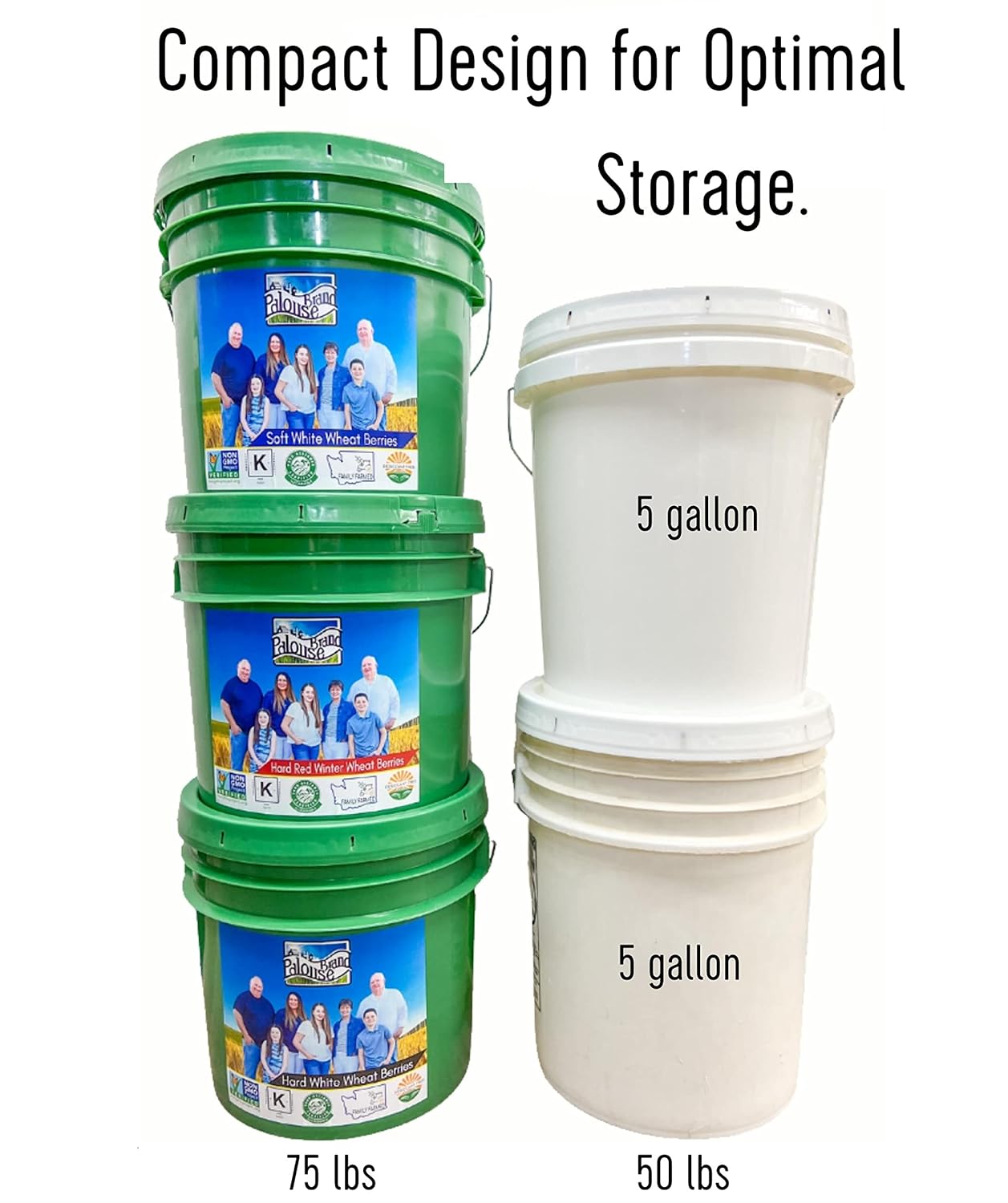 Hard Red Winter Wheat Berries | 25 LBS | Emergency Food Storage Bucket | Non-GMO | Grown on Our Family Farm | Bulk