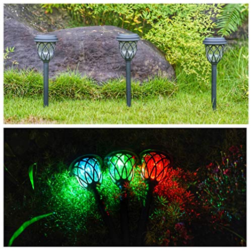 10 Pack Solar Lights Outdoor Garden Pathway Solar Powered Yard Lights for Walkway Sidewalk Driveway.