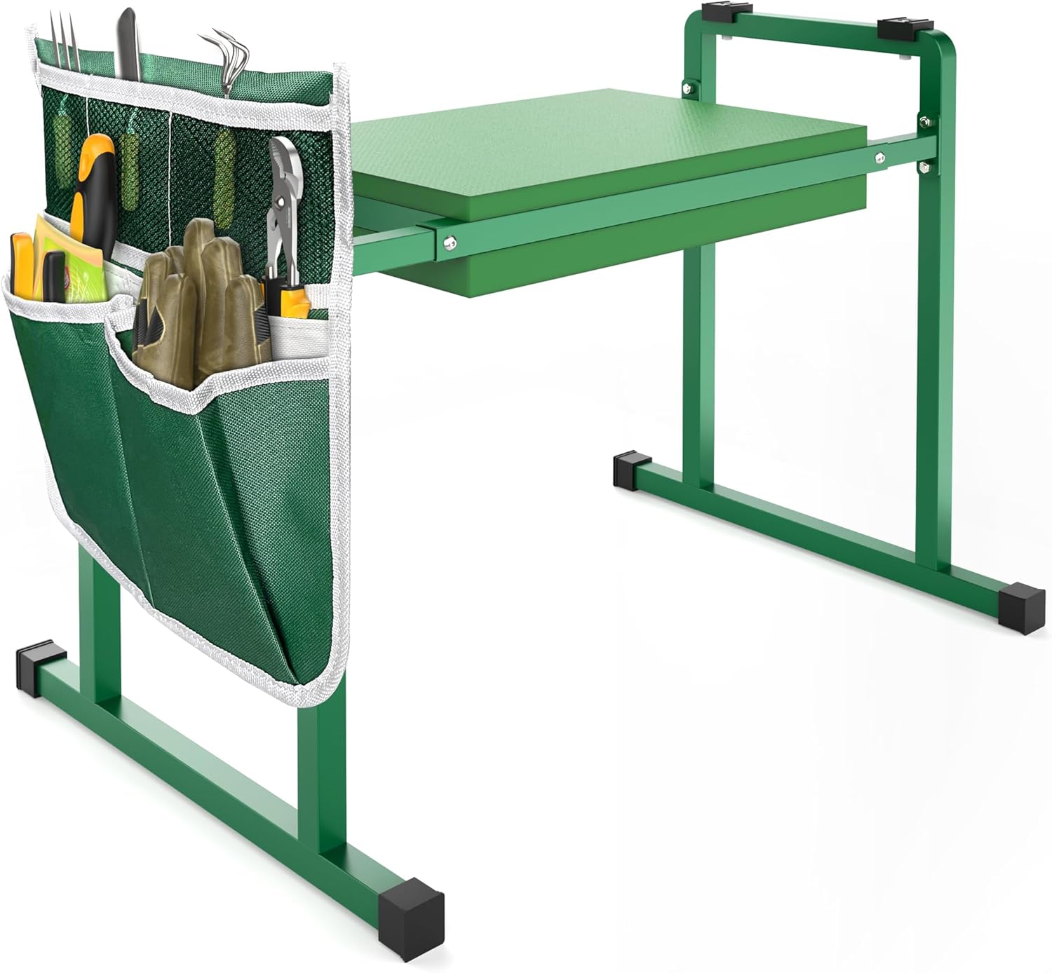 10.2" Wider Garden Kneeler and Seat, Stable and Save Anti-Tipping Garden Kneelers Seat with Handle, Heavy Duty Gardening Stool for Seniors, Gardening Weeding Bench Great for Gardeners Parents