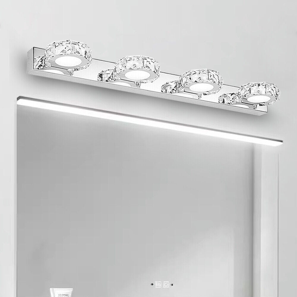 Modern LED Crystal Mirror Light Front Wall Lamp Bathroom Vanity Light Fixture for Bathroom, Mirror-front