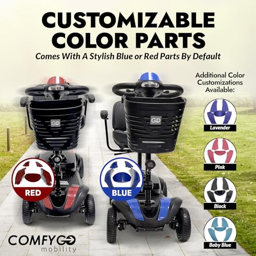 Comfygo Z-4 Electric Mobility Scooter for Adults,Lithium Battery Powered Foldable Scooters for Seniors,350 lbs Weight Capacity,Only 8 Lbs Battery with Extremely Powerful Motor