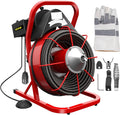 VEVOR Drain Cleaner Machine 75Ft x 1/2Inch, 370W Drain Cleaning Machine Fits 1 Inch (25mm) to 4 Inch(100mm) Pipes, Portable Electric Drain Auger Cleaner with 8 Cutters, Gloves
