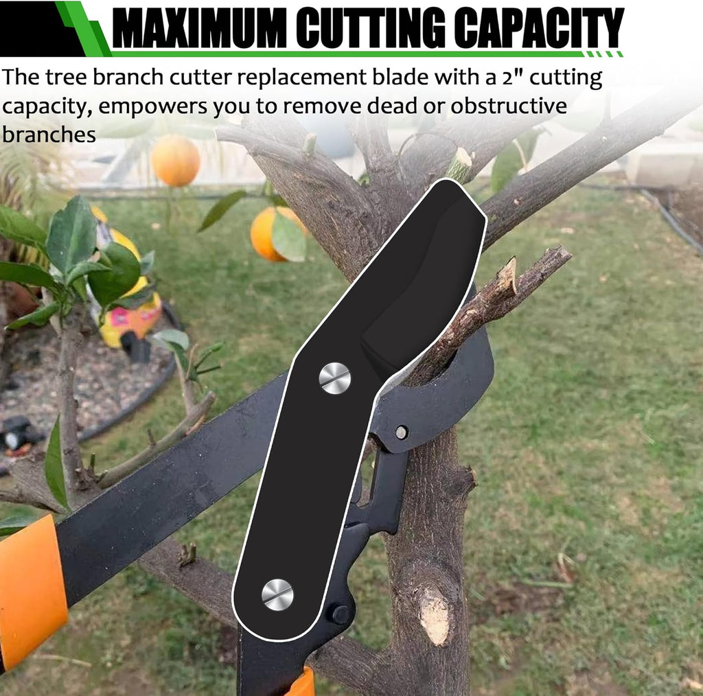 (2-Pack) Steel Replacement Blade for Fiskars Loppers - Compatible with PowerGear Bypass Lopper25" & 31" and 27" PowerGear 2 Bypass Loppers - Loppers Large Blade for Fiskars Garden Tools - Black