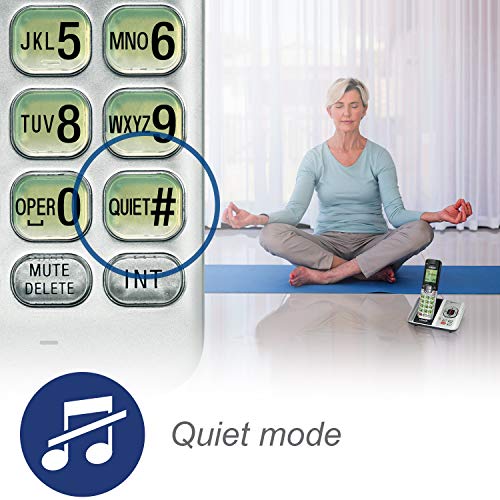 VTech CS6529-4B 4-Handset DECT 6.0 Cordless Phone with Answering System and Caller ID, Expandable up to 5 Handsets, Wall-Mountable, Blue/Green/Red/Silver