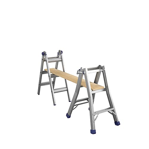 COSCO 18 ft Reach Height Aluminum Multi-Position Ladder, 300 lb. Load Capacity Type IA Duty Rating