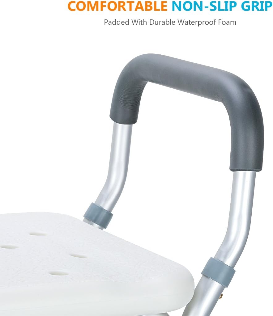 OasisSpace Heavy Duty Rollator Walker & Bathtub Chair with Arms for Seniors