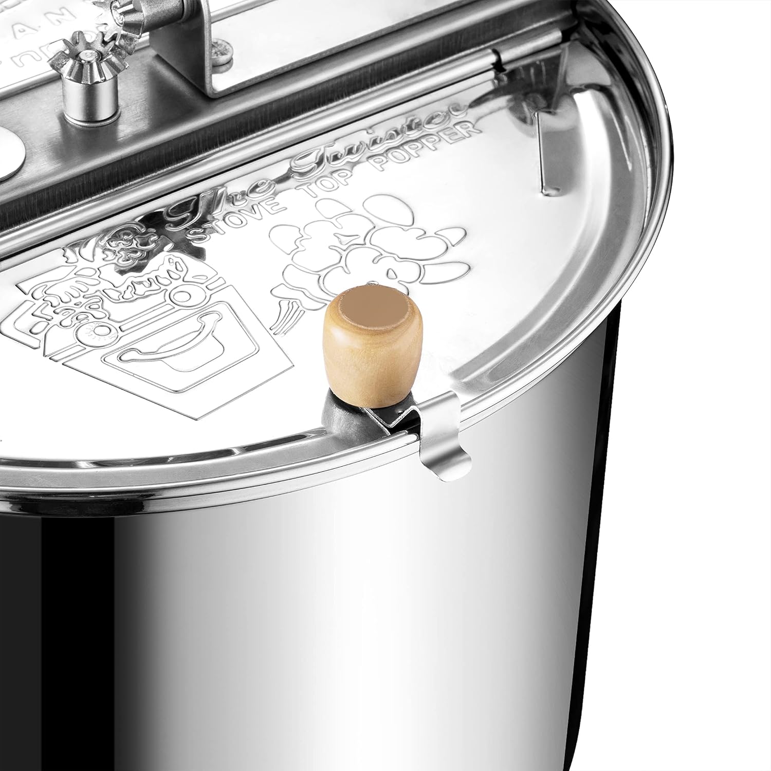 6251 Original Stainless Steel Stovetop Popcorn Popper - 6.5-Quart - by Great Northern Popcorn,Silver,130857PCV