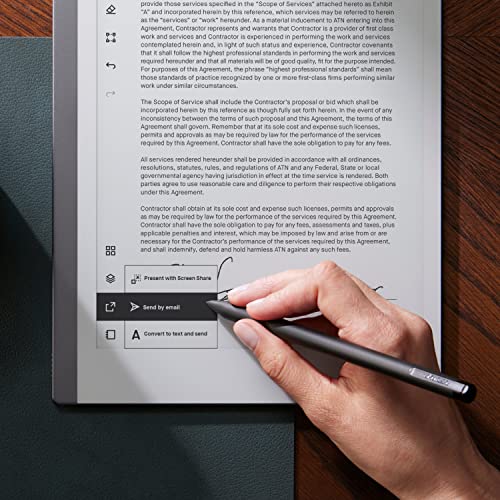 reMarkable 2 Bundle 2 Tablet (10.3” Digital Paper Display) – Includes Marker Plus, Marker Tips, USB-A to USB-C Cable, 1-Year Free Connect Trial