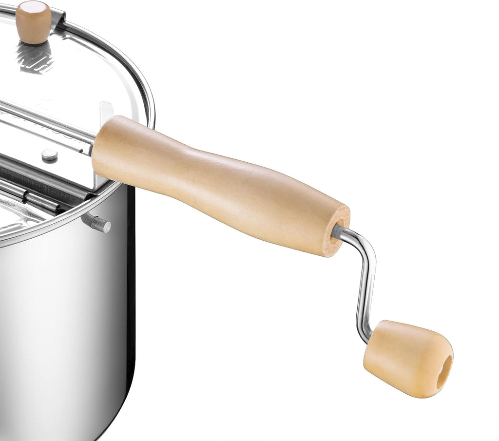 6251 Original Stainless Steel Stovetop Popcorn Popper - 6.5-Quart - by Great Northern Popcorn,Silver,130857PCV