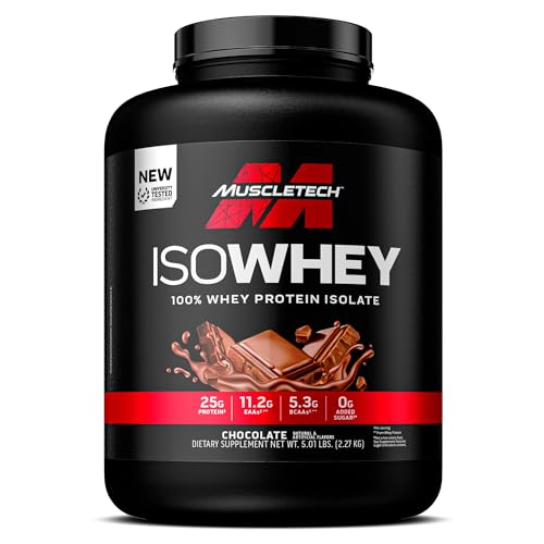 MuscleTech | IsoWhey | Whey Protein Isolate Powder| Muscle Builder for Men & Women | Post Workout Recovery Supplement | Chocolate | 2 lbs | 29 Servings