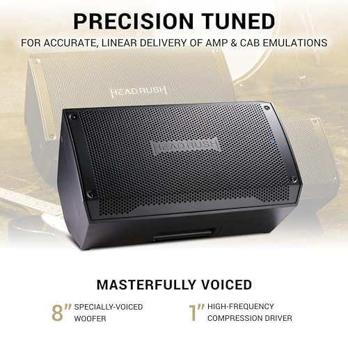 HeadRush FRFR112 MKII - 2500W Electric and Bass Guitar Amp, 12" Full-Range Flat-Response Bluetooth Speaker for Multi-FX and Amp Modeling Processors