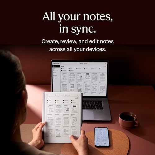 reMarkable 2 Bundle 2 Tablet (10.3” Digital Paper Display) – Includes Marker Plus, Marker Tips, USB-A to USB-C Cable, 1-Year Free Connect Trial