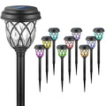 10 Pack Solar Lights Outdoor Garden Pathway Solar Powered Yard Lights for Walkway Sidewalk Driveway.