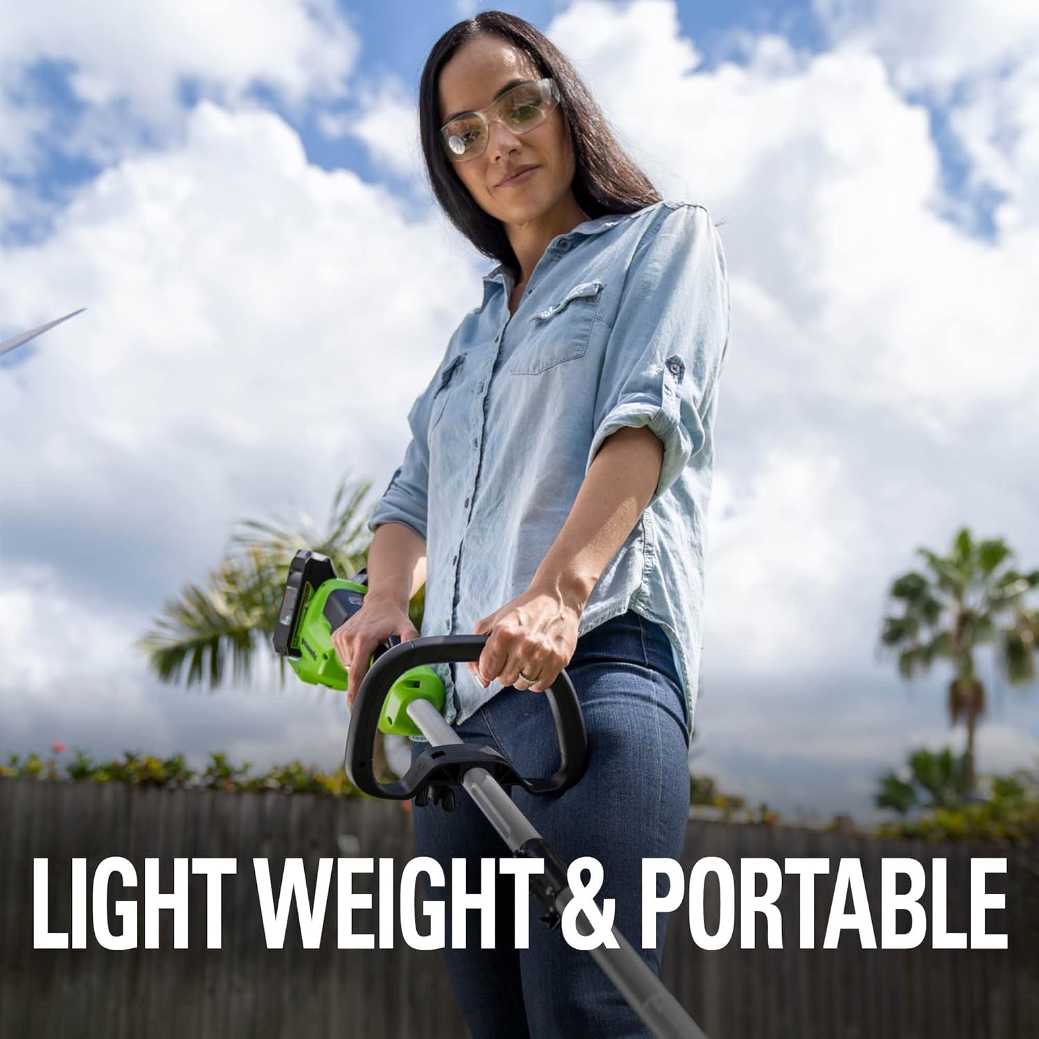 Greenworks 48V (2 x 24V) 8" Brushless Cordless Edger, (2) 4.0Ah Batteries and Dual Port Rapid Charger Included