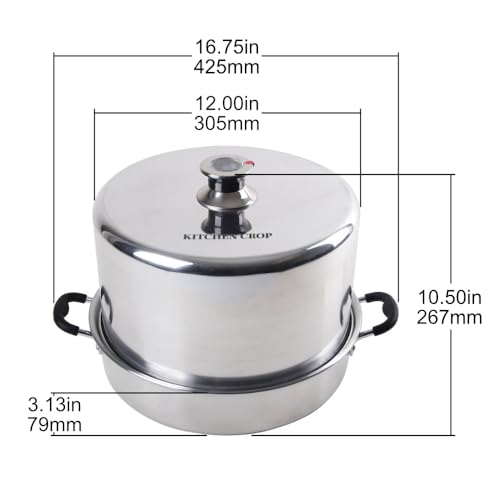 Steam Canner with Temperature Indicator (Stainless Steel Steam Canner)