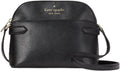 Kate Spade Staci Dome Saffiano Leather Crossbody Bag Purse Handbag (Black)