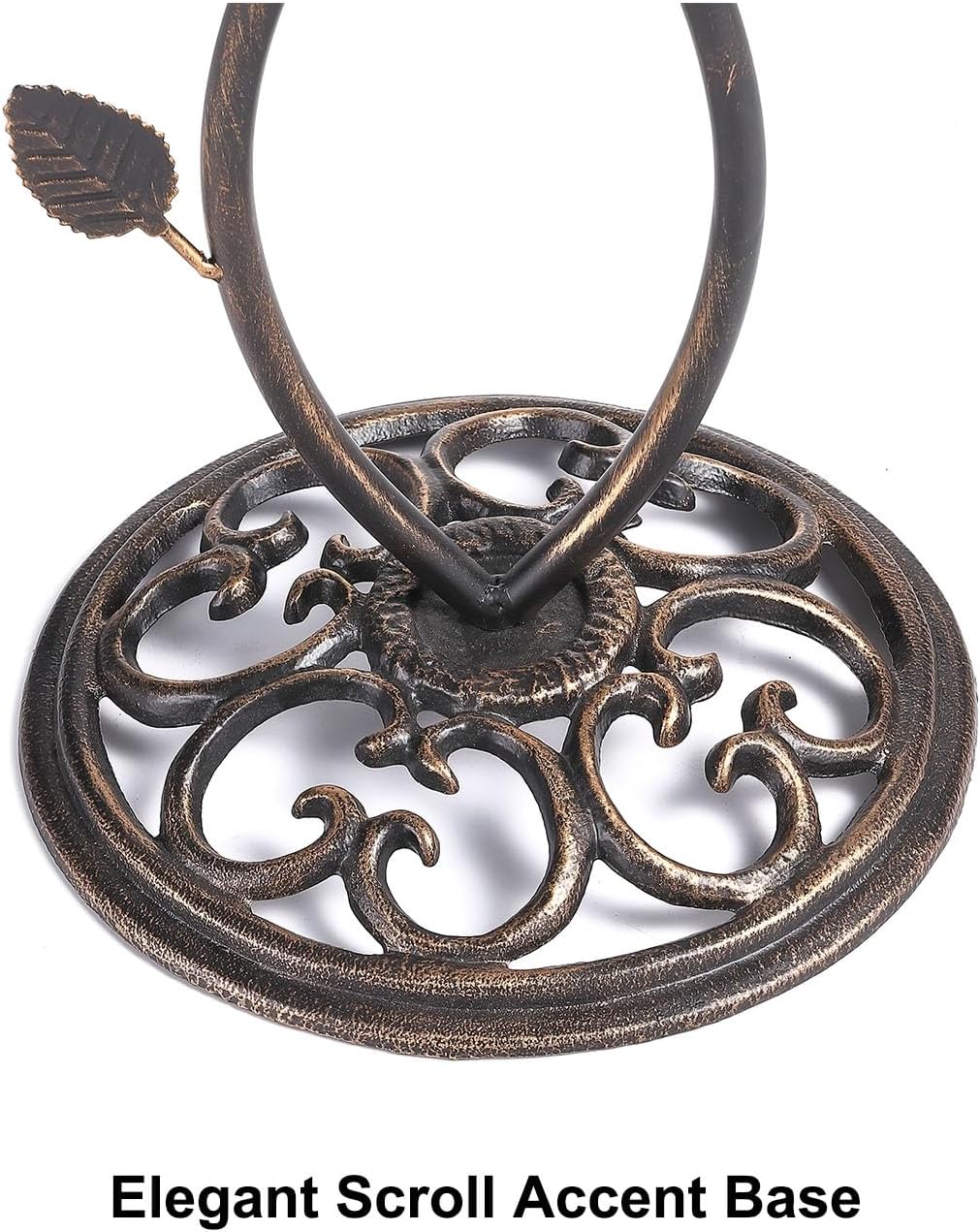Iron Bird Baths for Outdoors, 28" H Bird Bath Feeder Bowl Stand for Outside Garden, Bronze…