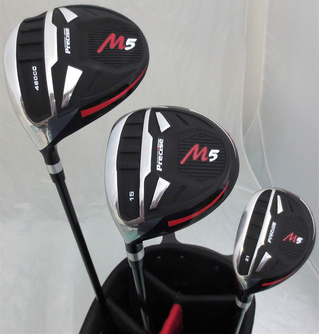 New Mens Left Handed Complete Golf Set Custom Made Clubs for Tall Men 6'0" to 6' 6" Tall Driver, Fairway Wood, Hybrids, Irons, Putter, Stand Bag