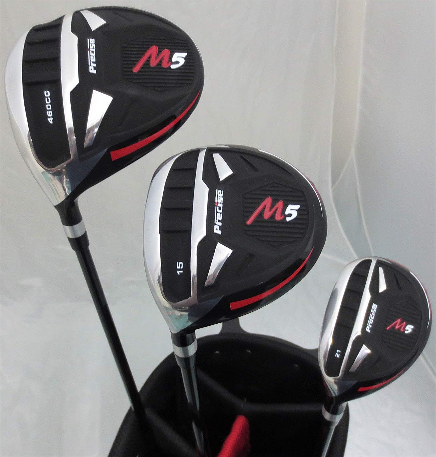 New Mens Left Handed Complete Golf Set Custom Made Clubs for Tall Men 6'0" to 6' 6" Tall Driver, Fairway Wood, Hybrids, Irons, Putter, Stand Bag
