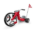 Radio Flyer Deluxe Big Flyer 16 Inch Big Front Wheel Chopper Style Tricycle with Adjustable Seat Recommended for Ages 3 to 7, Red