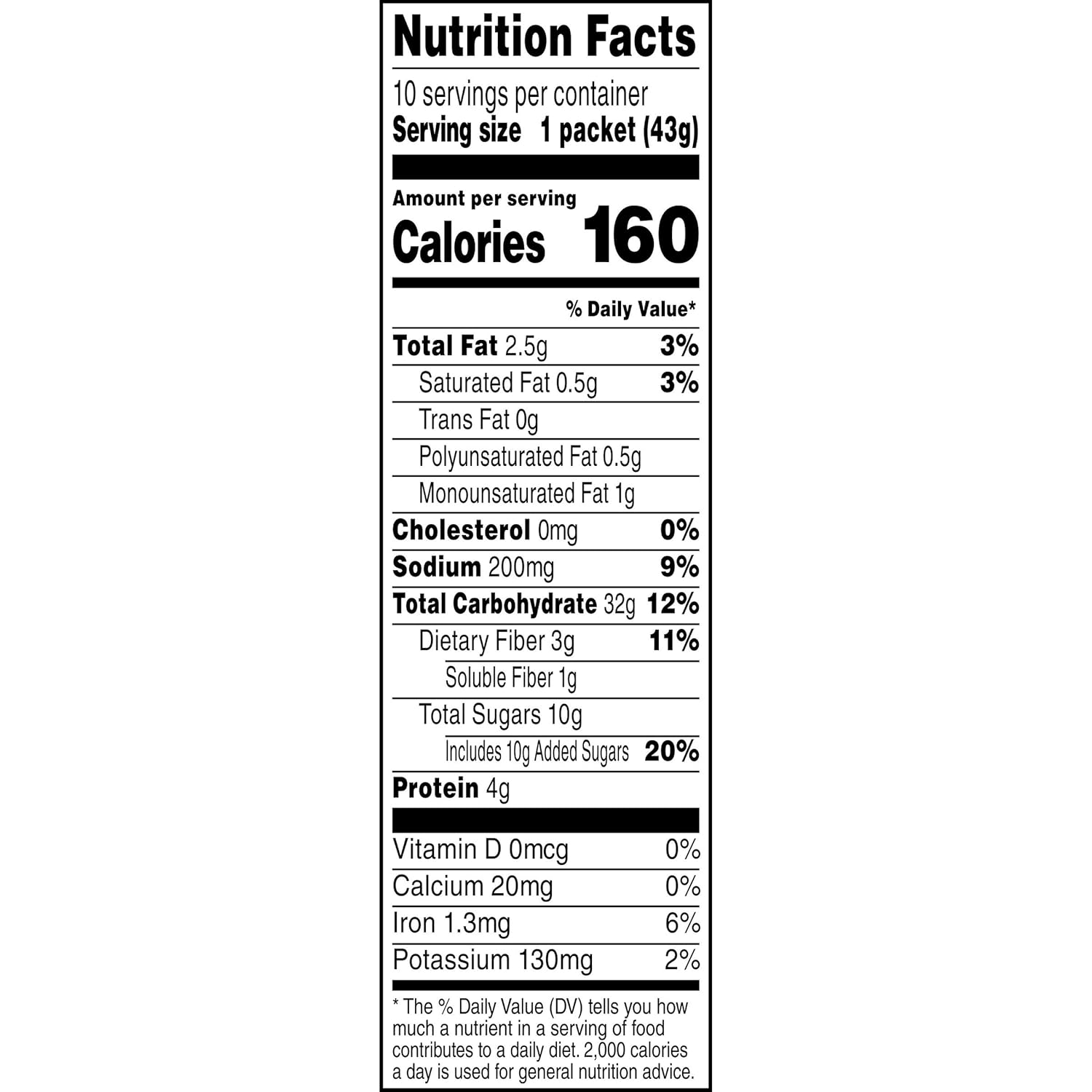 Quaker, Instant Oatmeal, Cinnamon and Spice, 1.51 Ounce (Pack of 10)