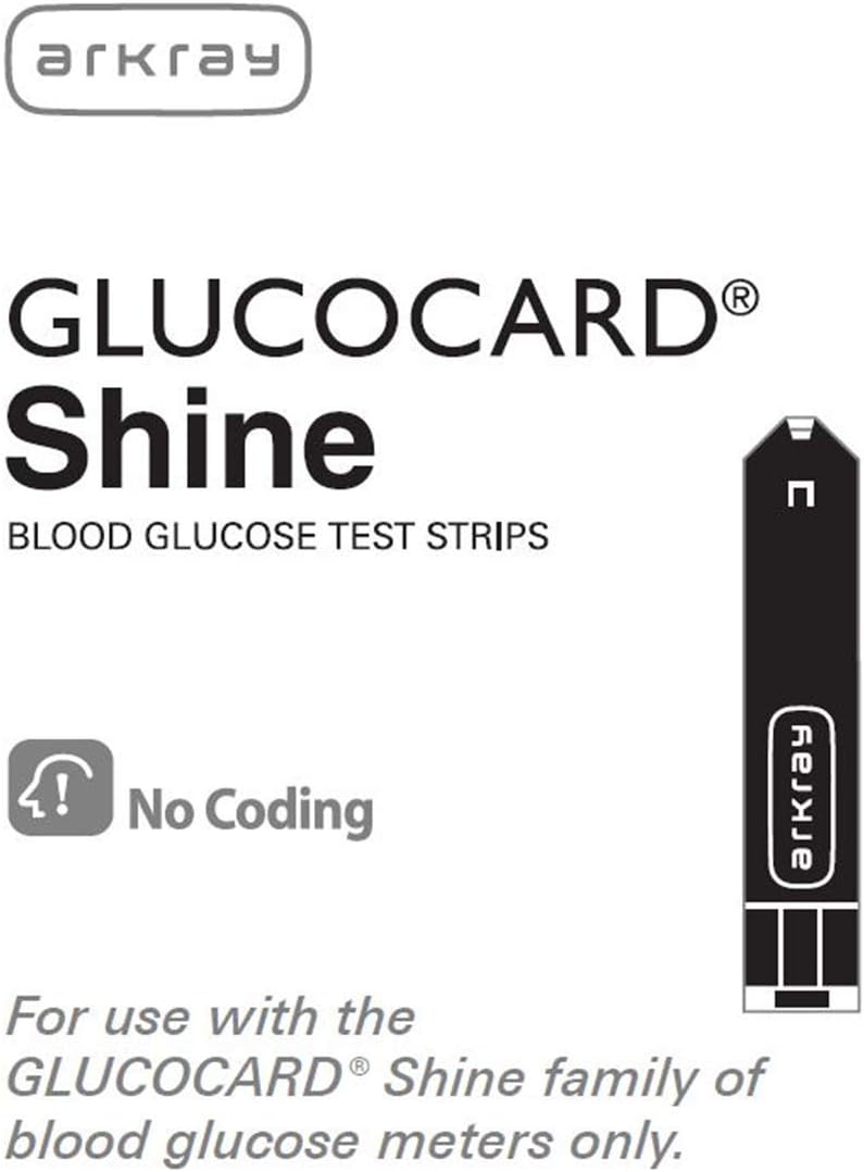 Arkray Glucocard Shine 100 Test Strips for Glucose Monitor